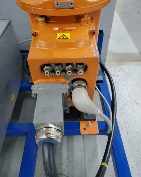 Used ABB IRB 120 Robot w/ IRC5 Controller, Teach Pendant, and Cables, 220V, 1 Phase