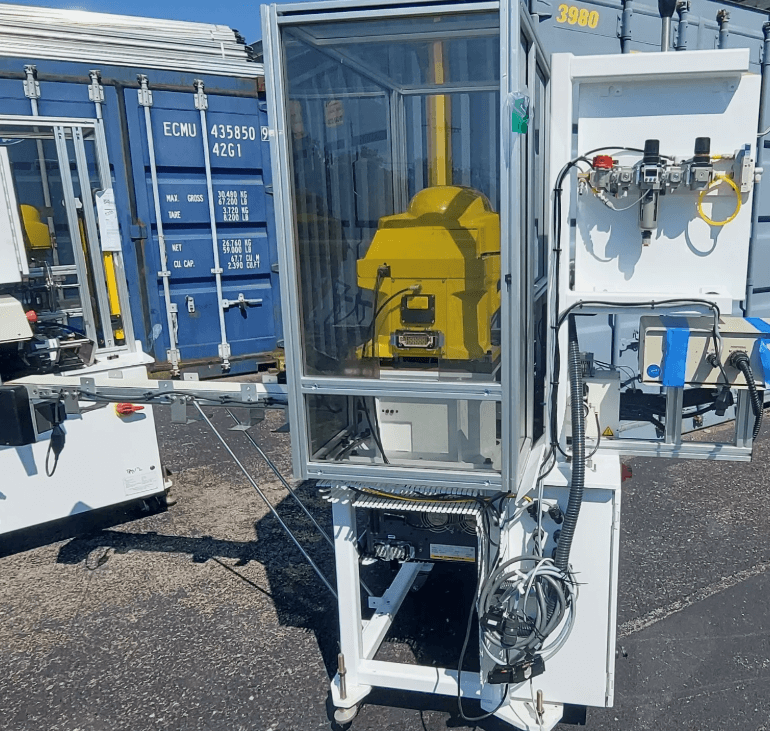 USED FANUC DELTA ROBOT M-1iA/0.5A 6-AXES PICK&PACK W/ CELL R-30iA MATE&TEACH PENDANT