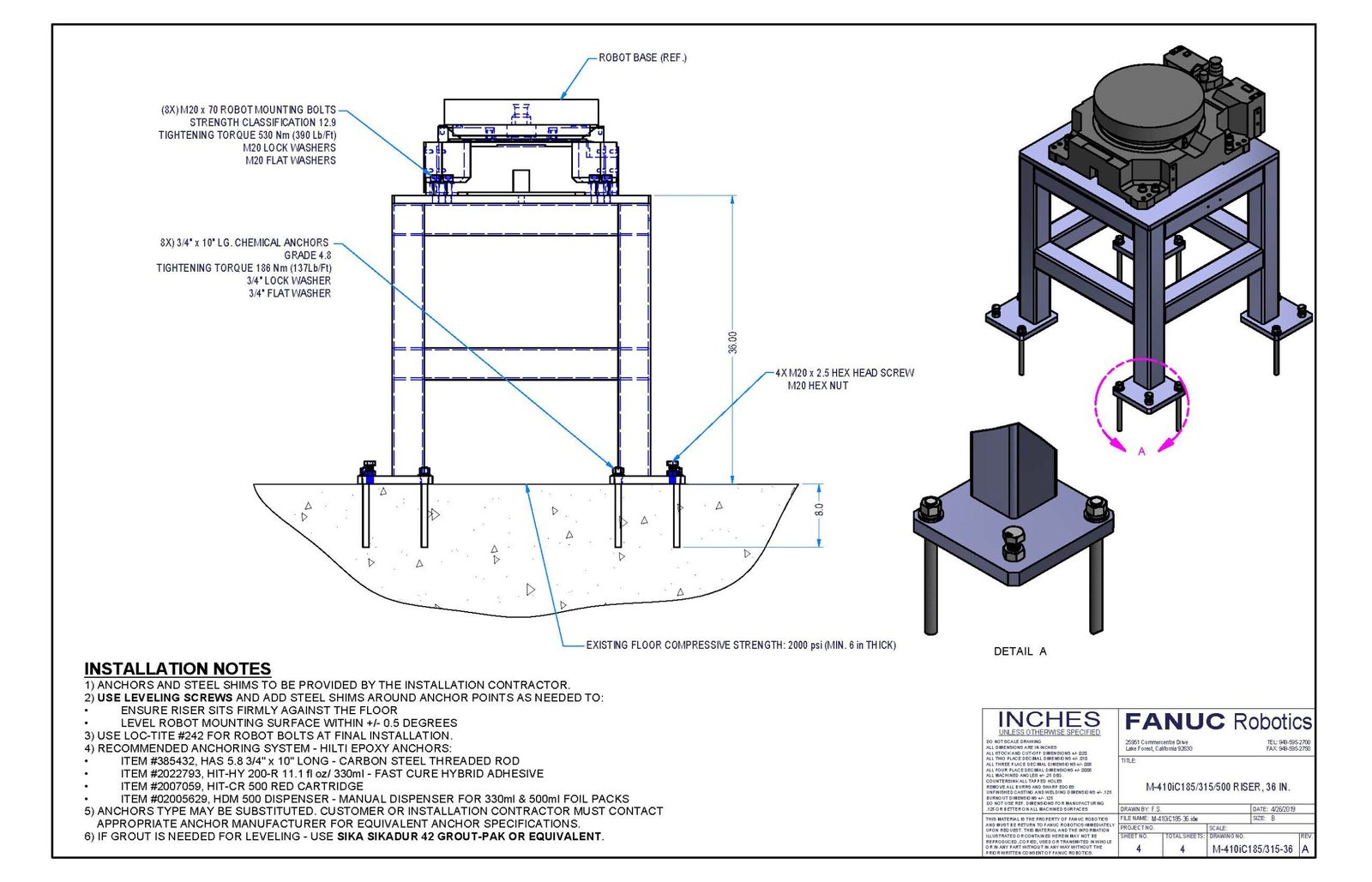 Fanuc Robot M-410iC/500 Complete with Teach Pendant and R-30i B Controller