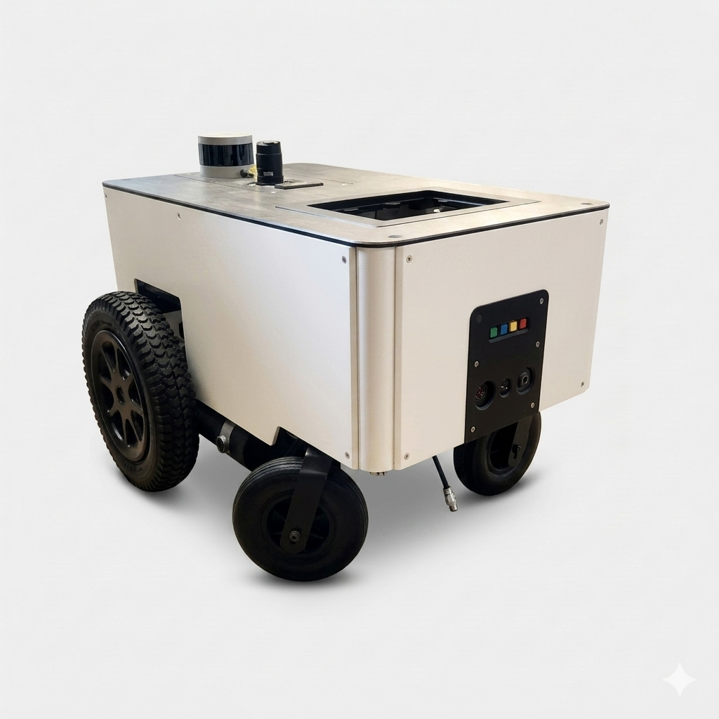 Industrial AMR / UGV Mobile Robot Platform | Physical AI Ready | VLP-16 LiDAR, SLAM, Teleop, Autonomous Waypoint Navigation | Field-Proven, IP Included